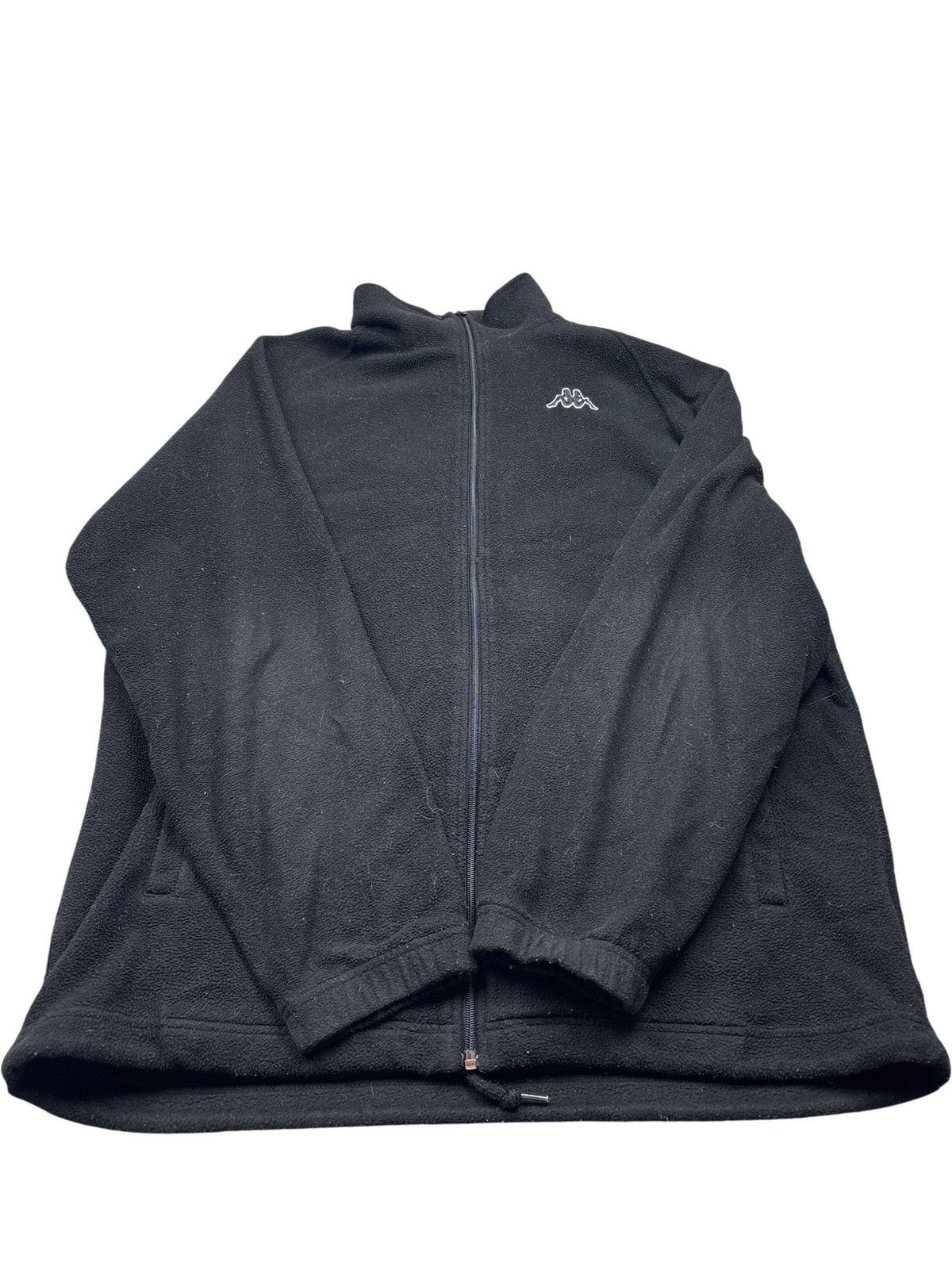 Vintage Black Kappa Fleece Jacket (L)