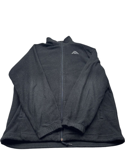 Vintage Black Kappa Fleece Jacket (L)