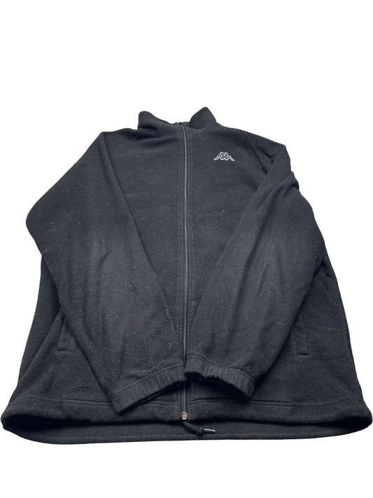 Vintage Black Kappa Fleece Jacket (L)