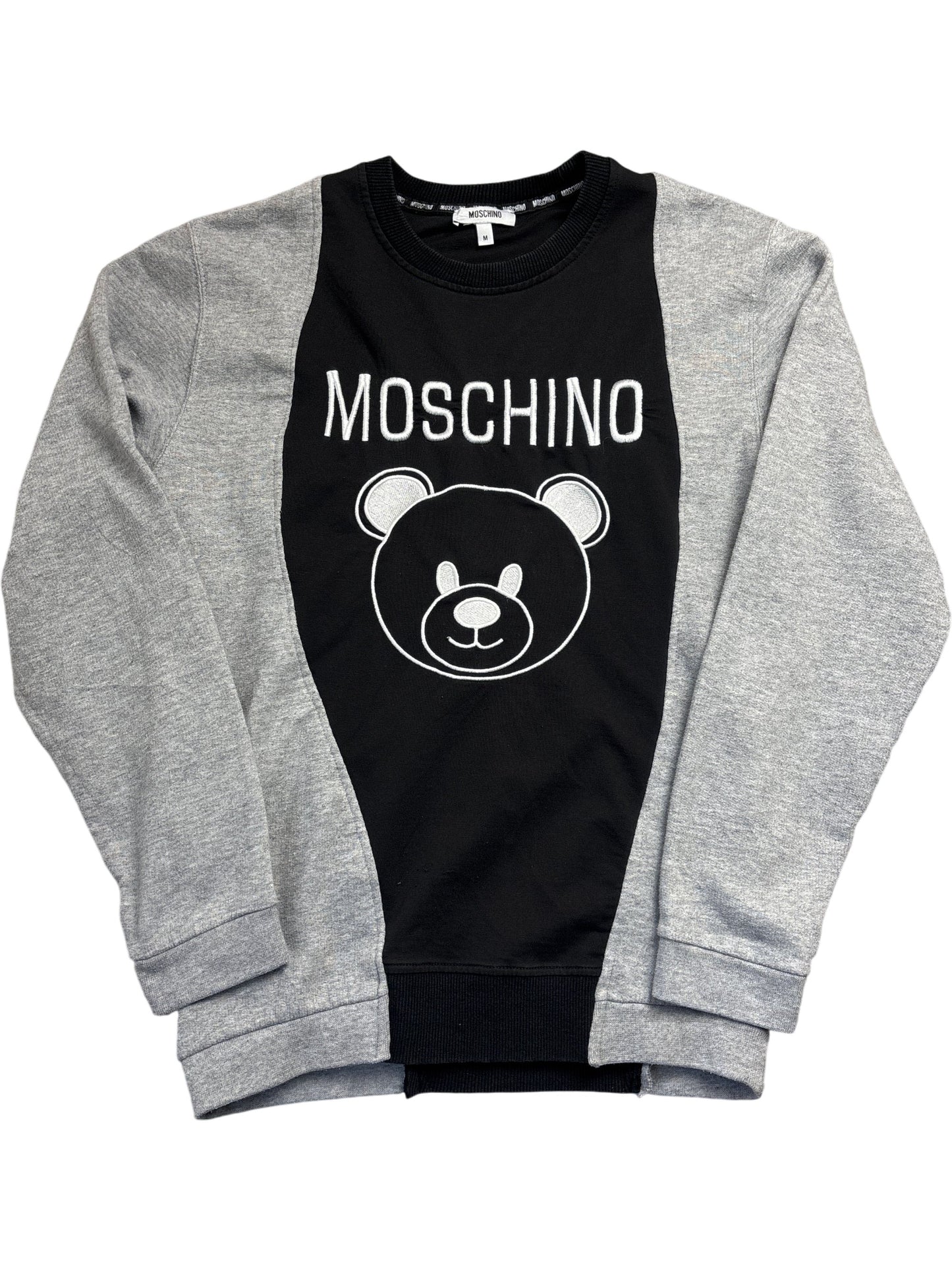 Vintage Grey Moschino Sweatshirt Bear Logo (M)