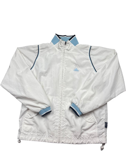 Vintage White Adidas Windbreaker Jacket Y2K (M)