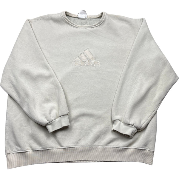 Vintage White Adidas Crewneck Sweatshirt (L)