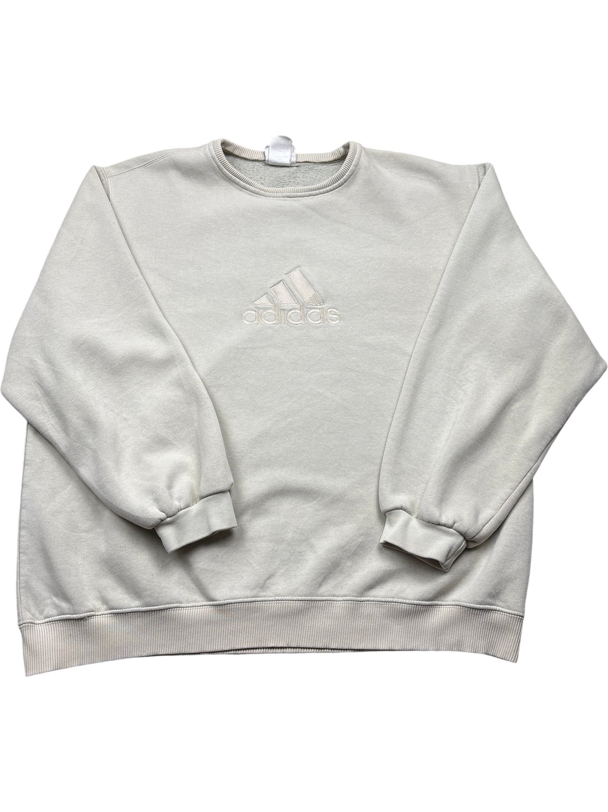 Vintage White Adidas Crewneck Sweatshirt (L)