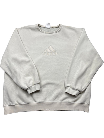 Vintage White Adidas Crewneck Sweatshirt (L)