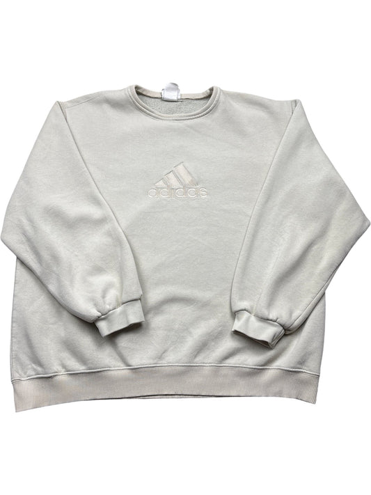 Vintage White Adidas Crewneck Sweatshirt (L)