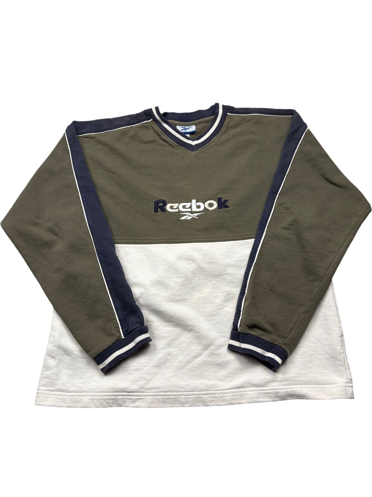 Vintage Khaki Reebok Sweatshirt 90s  (S)