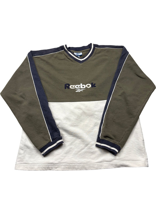 Vintage Khaki Reebok Sweatshirt 90s  (S)