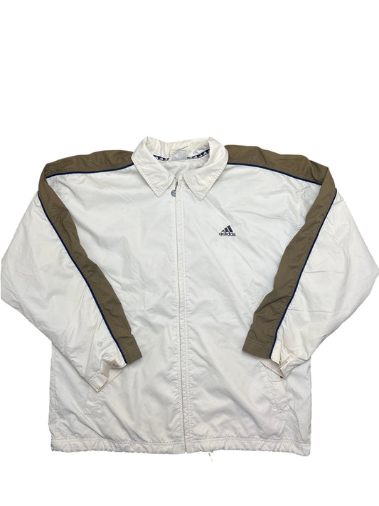 Vintage White Adidas Windbreaker 90s (XL)