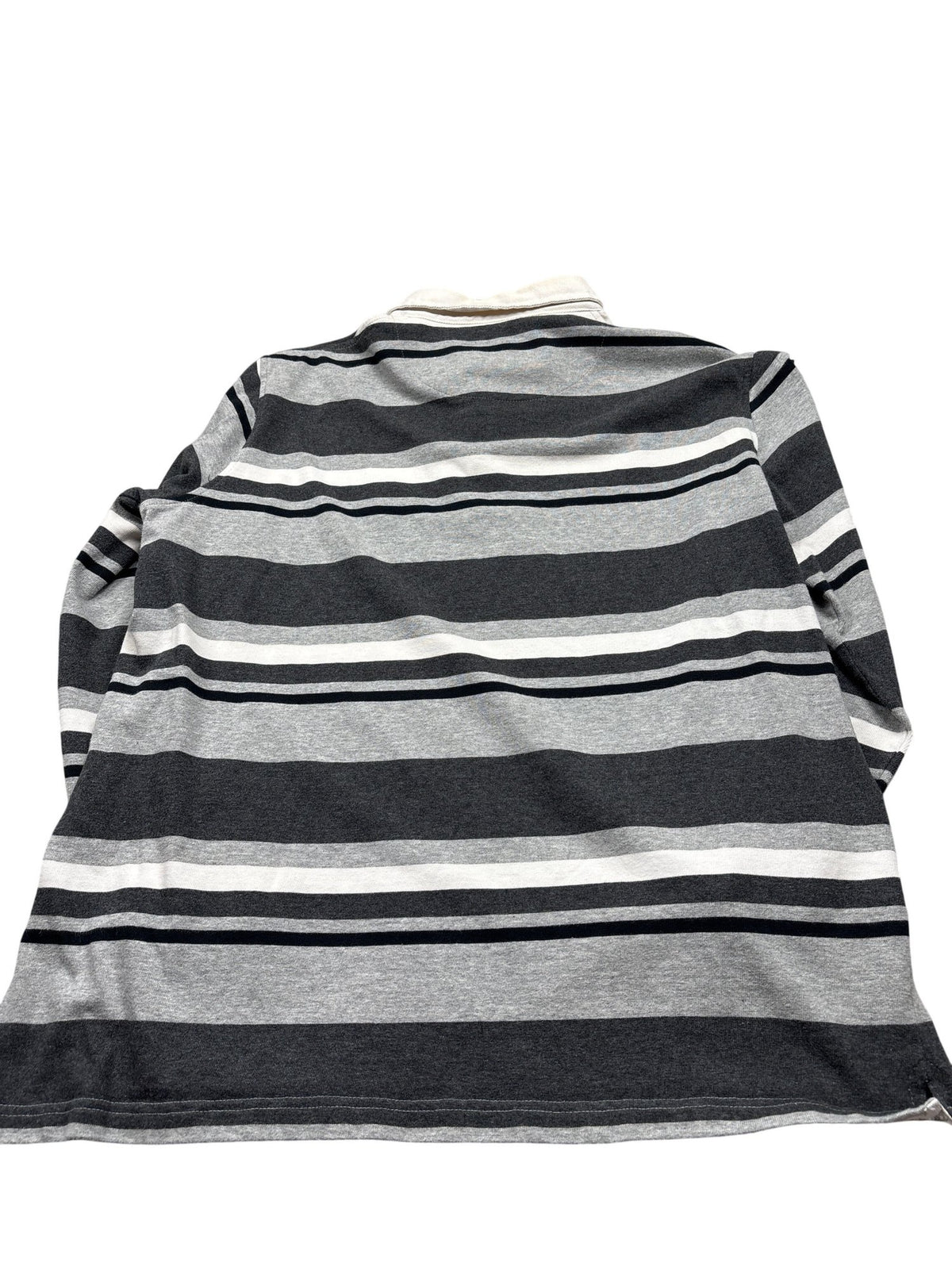 Vintage Grey Guinness Rugby Shirt Striped (M)