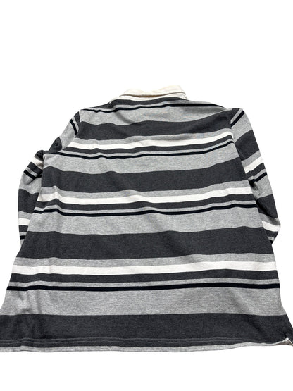 Vintage Grey Guinness Rugby Shirt Striped (M)