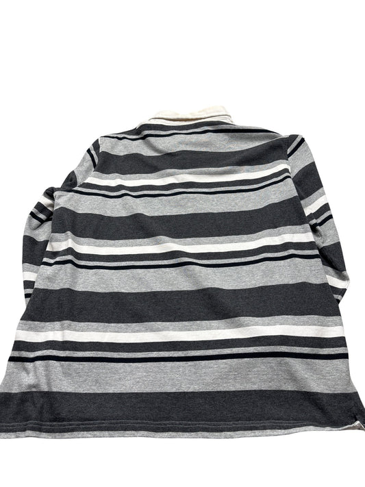 Vintage Grey Guinness Rugby Shirt Striped (M)