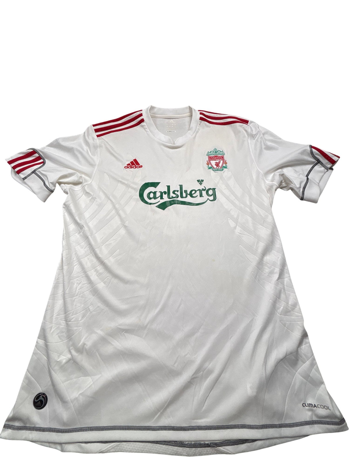 Vintage White Adidas Liverpool Football 2006 Jersey (XL)