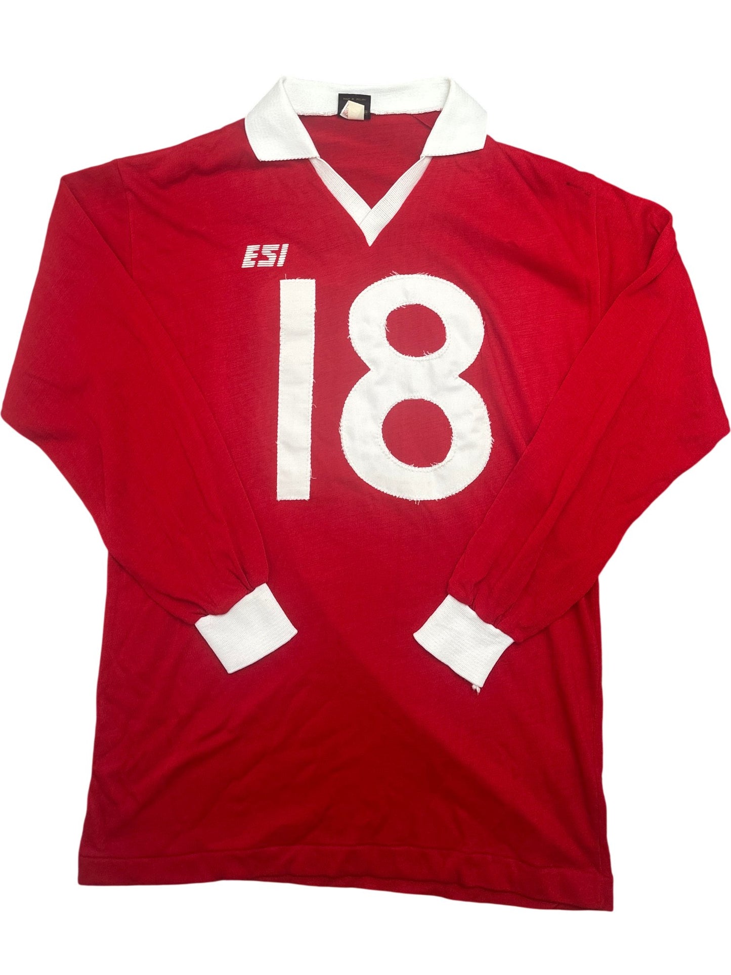 Vintage Red ESI Jersey 18 Football (L)