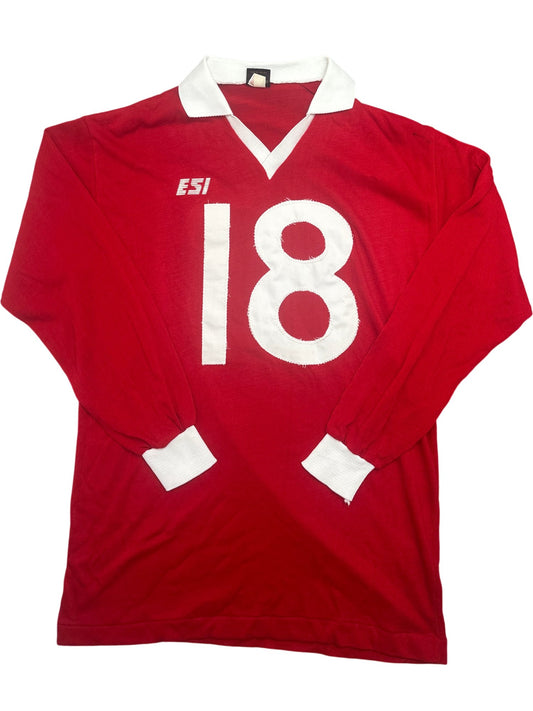 Vintage Red ESI Jersey 18 Football (L)
