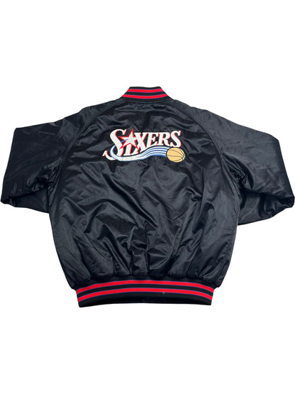 Vintage Black Nike Track Jacket Sixers Y2K (L)