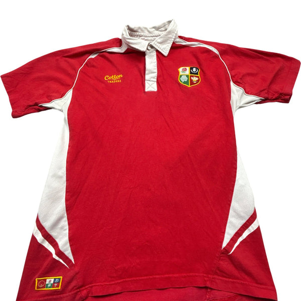Vintage Red Cotton Traders Rugby Shirt (M)