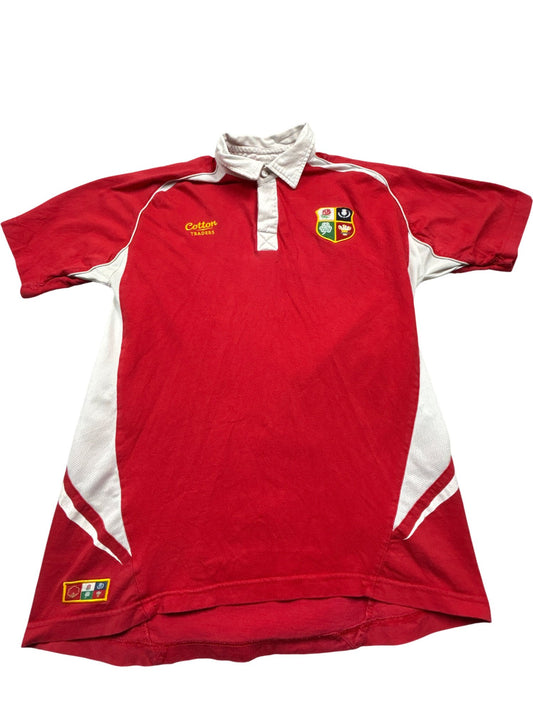 Vintage Red Cotton Traders Rugby Shirt (M)