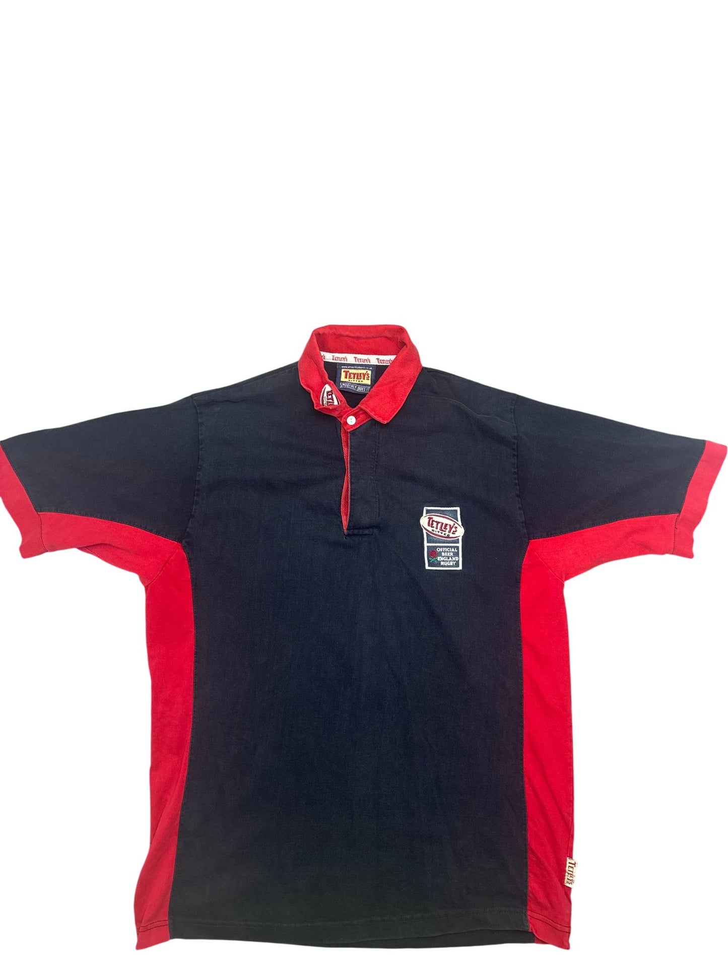 Vintage Black Tetleys England Rugby Jersey 90s (XL)