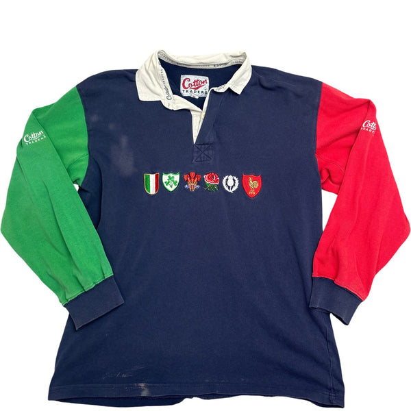 Vintage Multicolour Cotton Traders Rugby Shirt 90s (M)