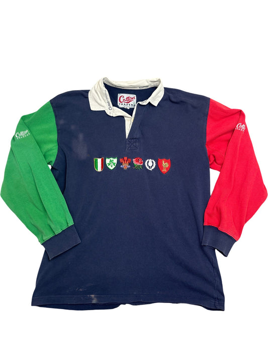 Vintage Multicolour Cotton Traders Rugby Shirt 90s (M)
