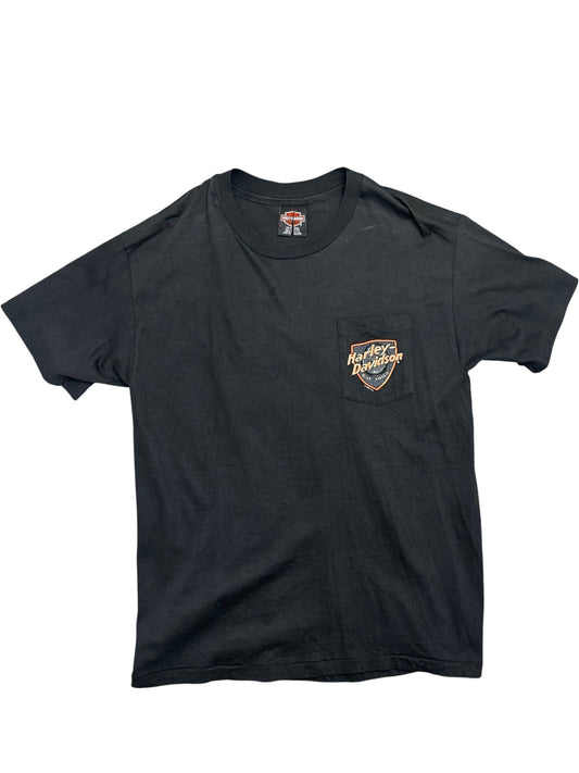 Vintage Black Harley Davidson T-Shirt (L)