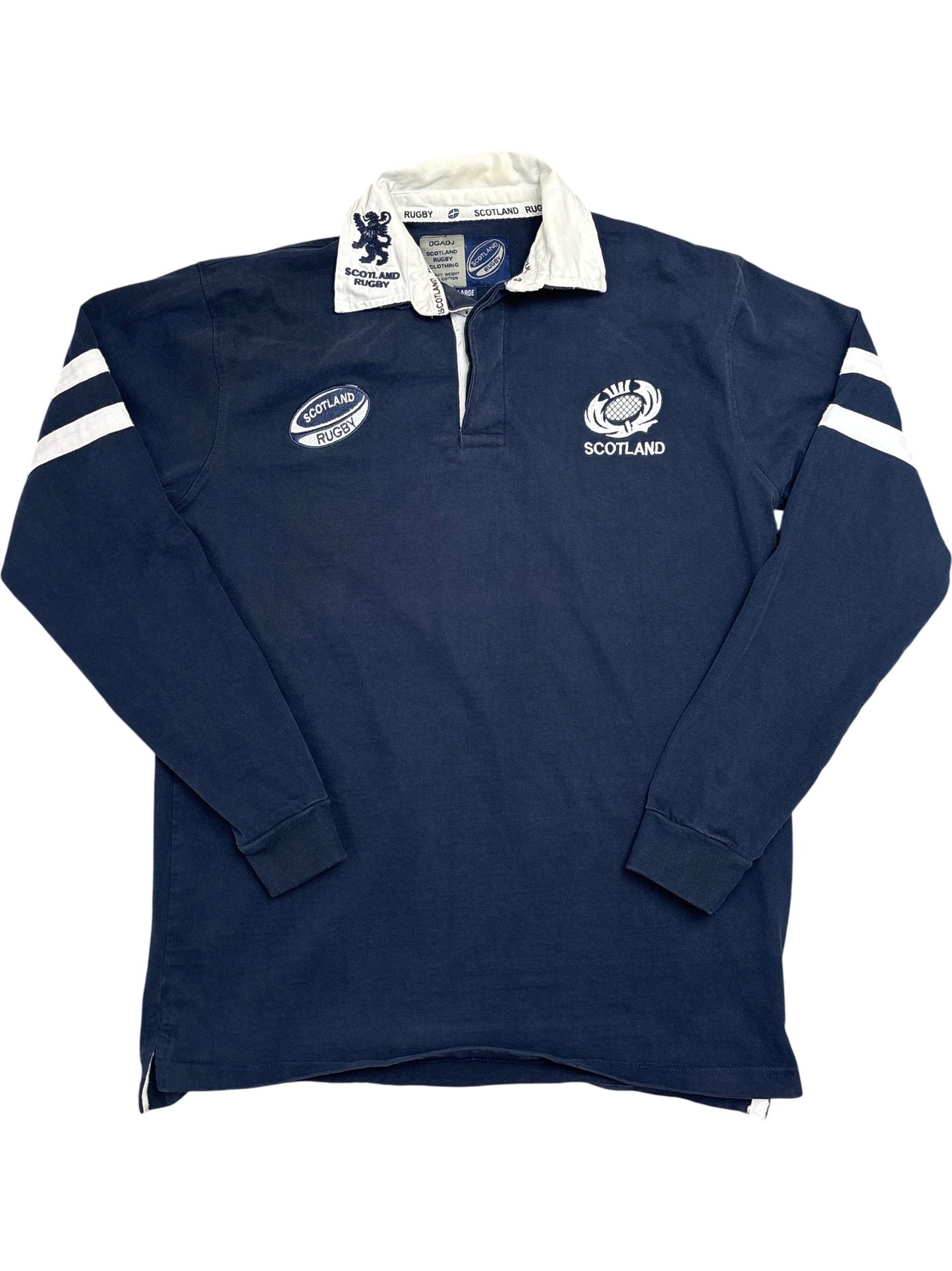 Vintage Navy Scotland Rugby Shirt (L)