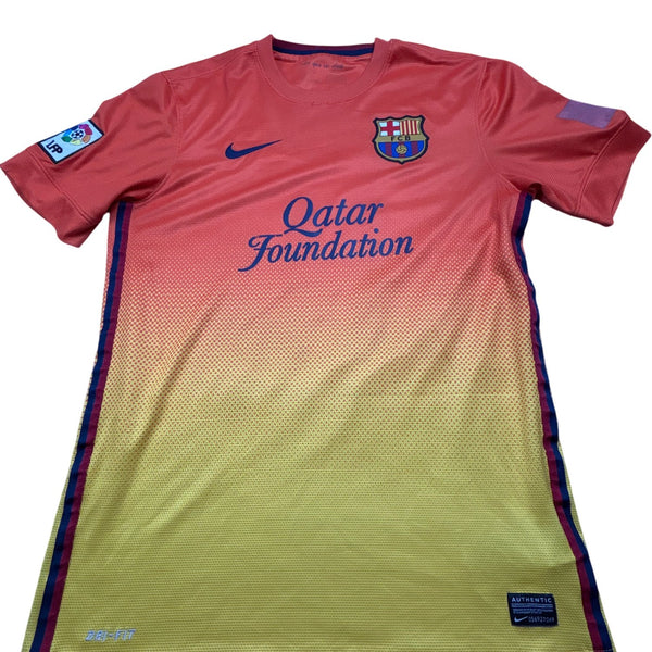 Vintage Orange Nike Barcelona Jersey Messi 2012 (M)