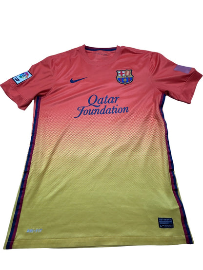 Vintage Orange Nike Barcelona Jersey Messi 2012 (M)