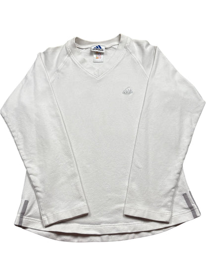 Vintage White Adidas Crewneck Sweater 90s (S)