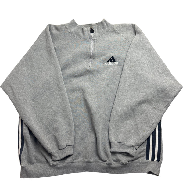 Vintage Grey Adidas Sweatshirt 90s (XXL)