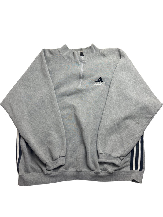 Vintage Grey Adidas Sweatshirt 90s (XXL)