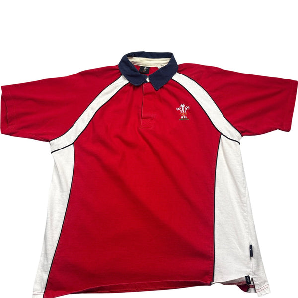 Vintage Red Rugby Polo Shirt WFU 2000s (XXL)