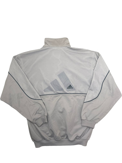 Vintage Grey Adidas Track Jacket Y2K (XL)