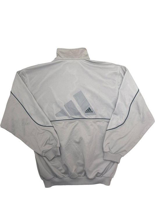 Vintage Grey Adidas Track Jacket Y2K (XL)