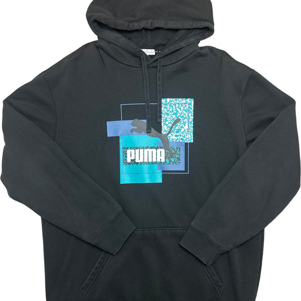 Vintage Black Puma Hoodie 90s (L)