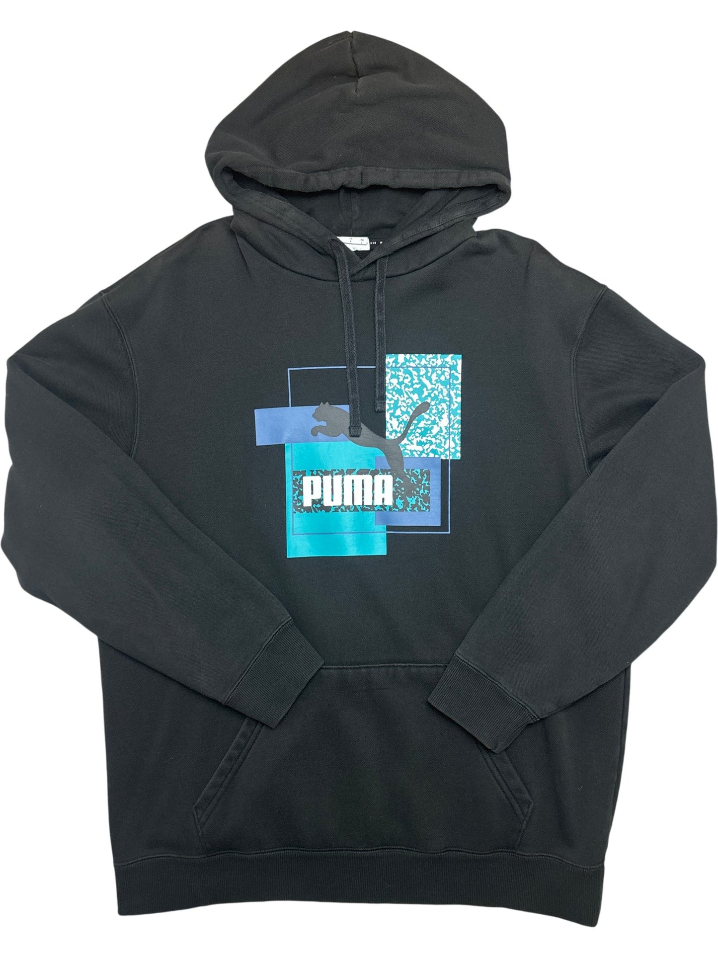 Vintage Black Puma Hoodie 90s (L)