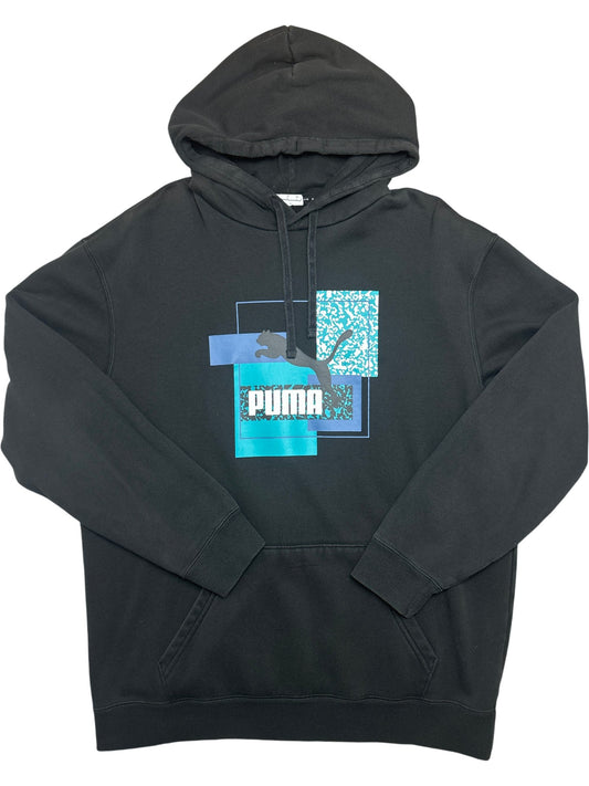Vintage Black Puma Hoodie 90s (L)