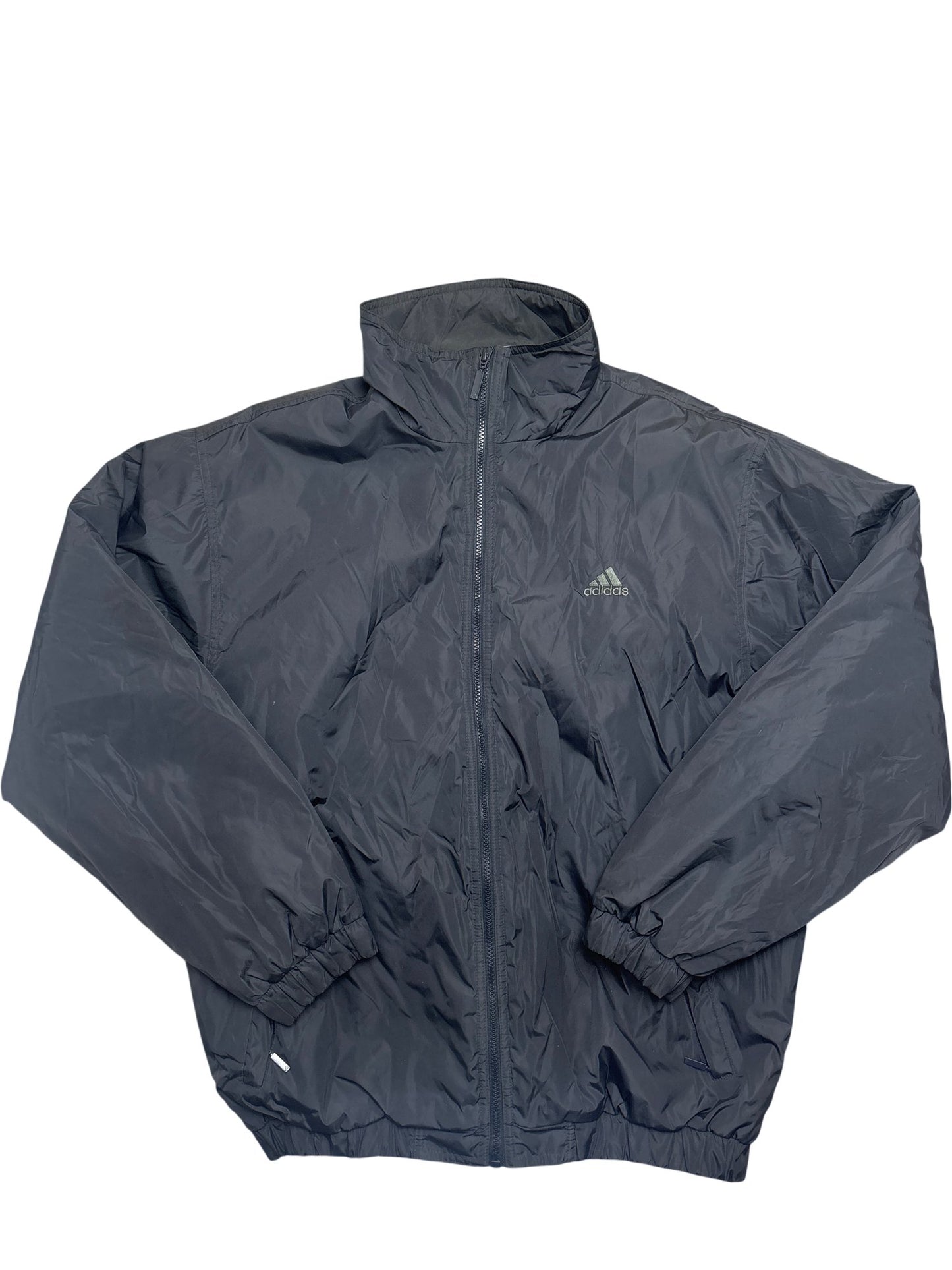 Vintage Black Adidas Windbreaker Jacket (L)