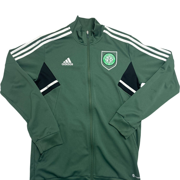 Vintage Green Adidas Track Jacket Celtic Football Y2K (L)