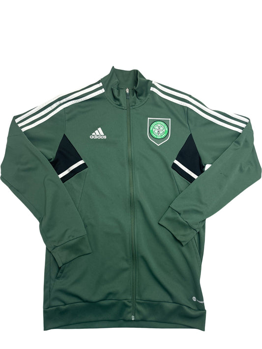 Vintage Green Adidas Track Jacket Celtic Football Y2K (L)