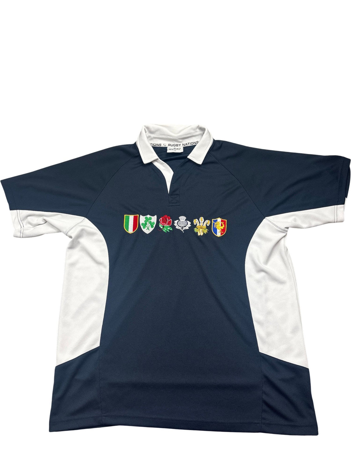 Vintage Navy Six Nations Rugby Jersey (XXL)