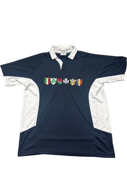 Vintage Navy Six Nations Rugby Jersey (XXL)