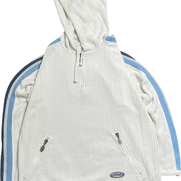 Vintage White Lotto Hoodie 90s ()