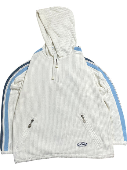 Vintage White Lotto Hoodie 90s ()