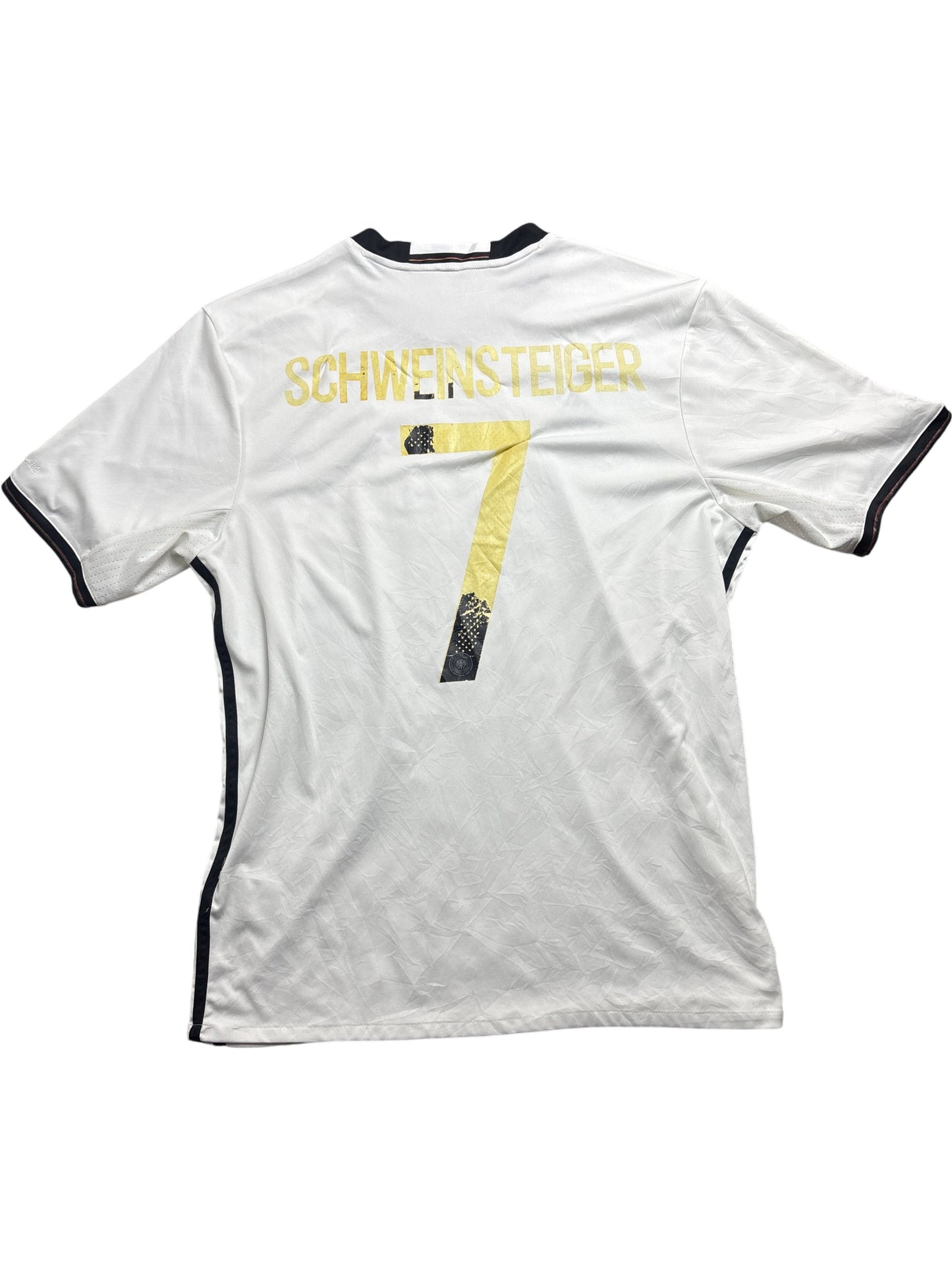 Vintage White Adidas Germany Football Jersey Schweinsteiger (S)