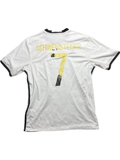Vintage White Adidas Germany Football Jersey Schweinsteiger (S)