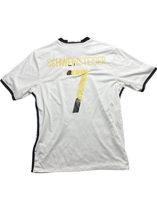 Vintage White Adidas Germany Football Jersey Schweinsteiger (S)