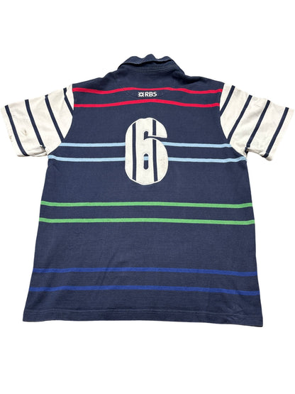 Vintage Navy Canterbury Rugby Polo Shirt RBS 6 Nations (M)