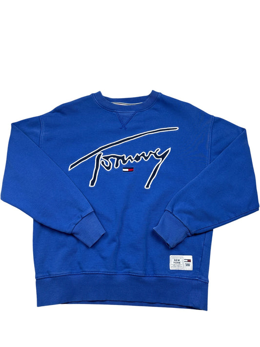 Vintage Blue Tommy Hilfiger Sweatshirt 90s (S)