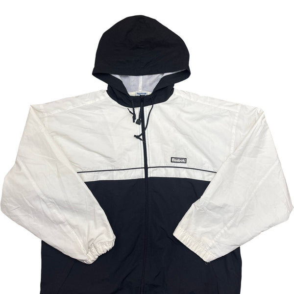 Vintage Black White Reebok Windbreaker Y2K (XL)